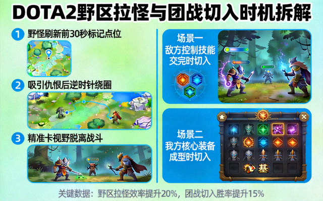 DOTA2野区拉怪与团战切入时机拆解教学配图